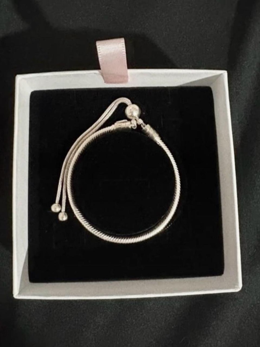 Pandora Silver Sliding Snake Chain Bracelet